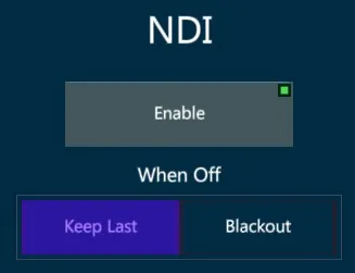 IO Settings-NDI